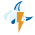 Intervalos nubosos con tormenta y lluvia escasa