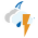 Nubrado con tormenta e choiva escasa