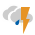 Moi nubrado con tormenta e choiva escasa