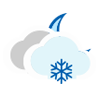 Cloudy with light snow showers