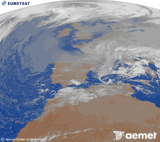 Imaxe da zona de Europa e Norte de �frica da canle infravermella do sat�lite Meteosat operacional en 0�N 0�W, procesada para darlle cor.&nbsp;m�rcores, 24 decembro  2025 20:00