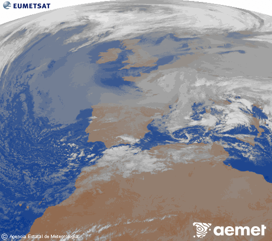 Imaxe da zona de Europa e Norte de �frica da canle infravermella do sat�lite Meteosat operacional en 0�N 0�W, procesada para darlle cor.&nbsp;m�rcores, 24 decembro  2025 21:00