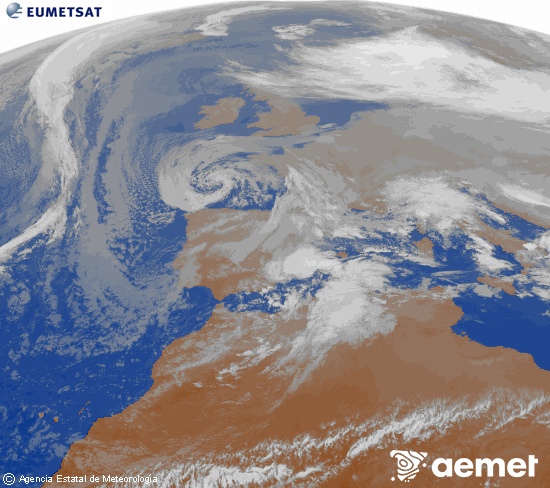 Imaxe da zona de Europa e Norte de �frica da canle infravermella do sat�lite Meteosat operacional en 0�N 0�W, procesada para darlle cor.&nbsp;xoves, 25 decembro  2025 17:00