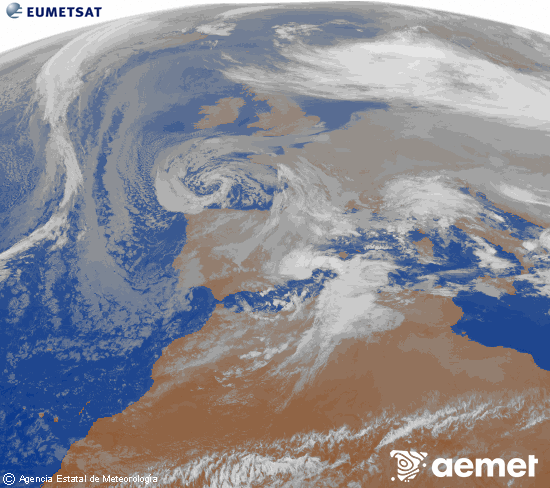 Imaxe da zona de Europa e Norte de �frica da canle infravermella do sat�lite Meteosat operacional en 0�N 0�W, procesada para darlle cor.&nbsp;xoves, 25 decembro  2025 18:00