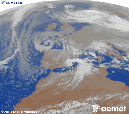 Imaxe da zona de Europa e Norte de �frica da canle infravermella do sat�lite Meteosat operacional en 0�N 0�W, procesada para darlle cor.&nbsp;xoves, 25 decembro  2025 20:00