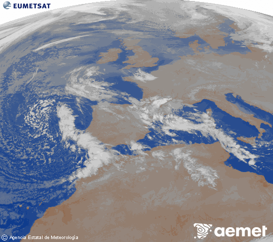 Imaxe da zona de Europa e Norte de �frica da canle infravermella do sat�lite Meteosat operacional en 0�N 0�W, procesada para darlle cor.&nbsp;s�bado , 27 decembro  2025 07:00