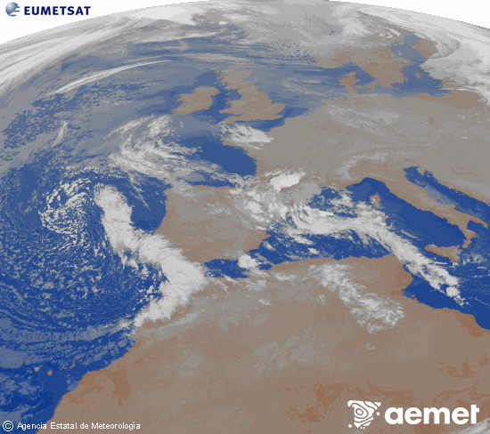 Imaxe da zona de Europa e Norte de �frica da canle infravermella do sat�lite Meteosat operacional en 0�N 0�W, procesada para darlle cor.&nbsp;s�bado , 27 decembro  2025 08:00