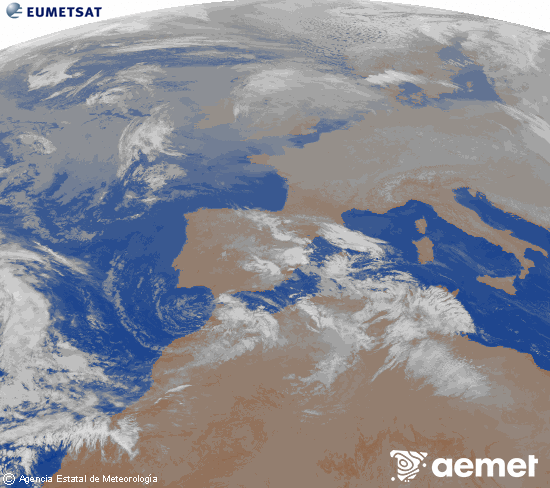 Imaxe da zona de Europa e Norte de �frica da canle infravermella do sat�lite Meteosat operacional en 0�N 0�W, procesada para darlle cor.&nbsp;luns, 29 decembro  2025 00:00