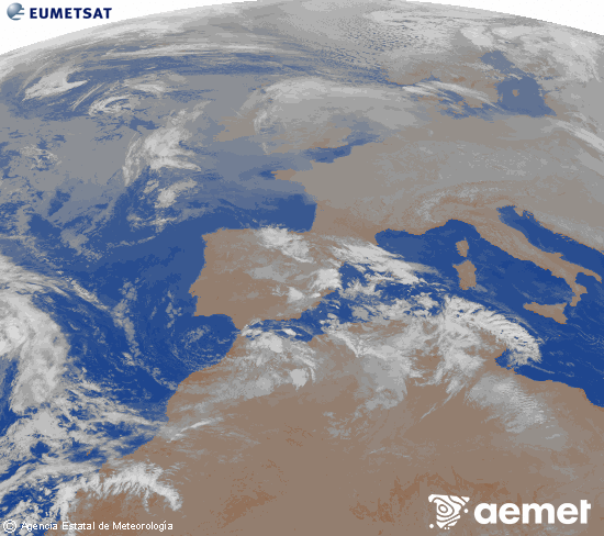 Imaxe da zona de Europa e Norte de �frica da canle infravermella do sat�lite Meteosat operacional en 0�N 0�W, procesada para darlle cor.&nbsp;luns, 29 decembro  2025 02:00