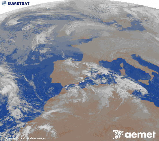 Imaxe da zona de Europa e Norte de �frica da canle infravermella do sat�lite Meteosat operacional en 0�N 0�W, procesada para darlle cor.&nbsp;luns, 29 decembro  2025 04:00