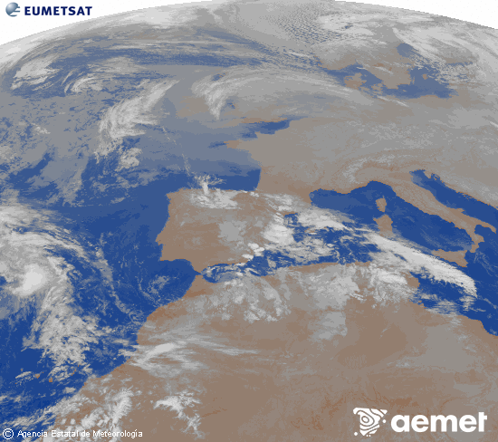 Imaxe da zona de Europa e Norte de �frica da canle infravermella do sat�lite Meteosat operacional en 0�N 0�W, procesada para darlle cor.&nbsp;luns, 29 decembro  2025 06:00