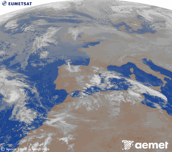 Imaxe da zona de Europa e Norte de �frica da canle infravermella do sat�lite Meteosat operacional en 0�N 0�W, procesada para darlle cor.&nbsp;luns, 29 decembro  2025 07:00