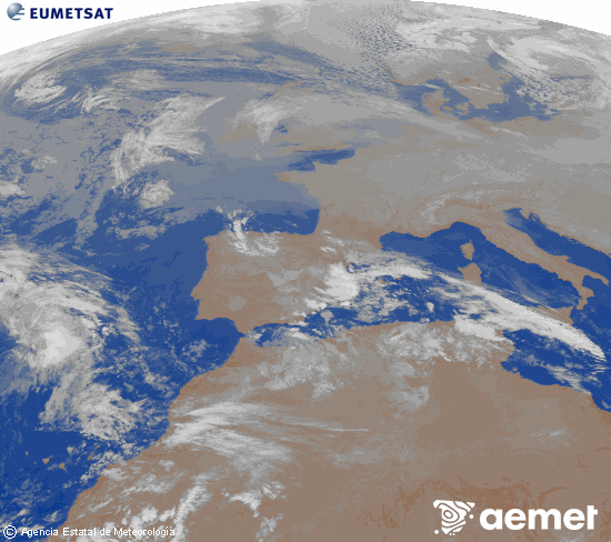 Imaxe da zona de Europa e Norte de �frica da canle infravermella do sat�lite Meteosat operacional en 0�N 0�W, procesada para darlle cor.&nbsp;luns, 29 decembro  2025 08:00