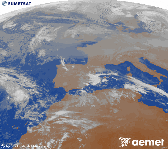 Imaxe da zona de Europa e Norte de �frica da canle infravermella do sat�lite Meteosat operacional en 0�N 0�W, procesada para darlle cor.&nbsp;luns, 29 decembro  2025 10:00