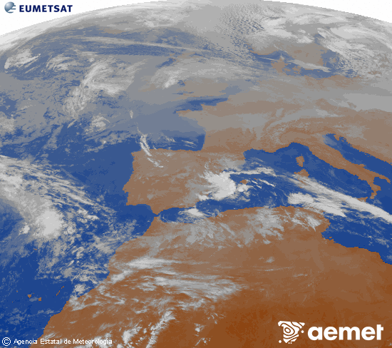 Imaxe da zona de Europa e Norte de �frica da canle infravermella do sat�lite Meteosat operacional en 0�N 0�W, procesada para darlle cor.&nbsp;luns, 29 decembro  2025 11:00