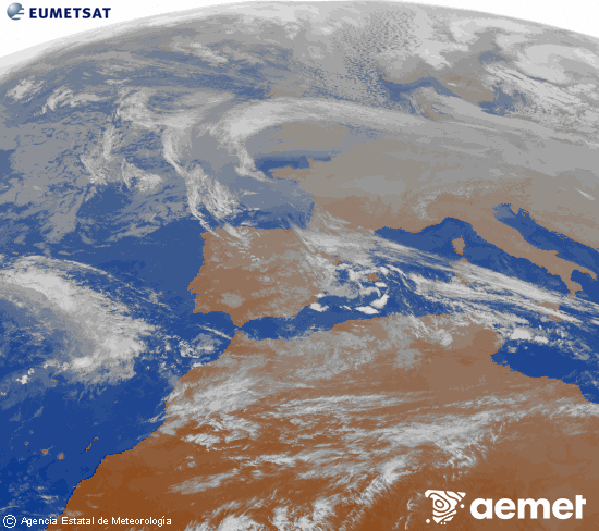 Imaxe da zona de Europa e Norte de �frica da canle infravermella do sat�lite Meteosat operacional en 0�N 0�W, procesada para darlle cor.&nbsp;luns, 29 decembro  2025 17:00