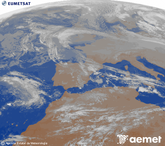 Imaxe da zona de Europa e Norte de �frica da canle infravermella do sat�lite Meteosat operacional en 0�N 0�W, procesada para darlle cor.&nbsp;luns, 29 decembro  2025 20:00