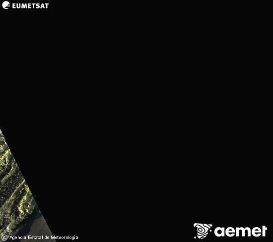 Esta imagen se genera utilizando informaci�n de los canales visibles del sat�lite METEOSAT perteneciente a la segunda generaci�n de sat�lites Meteosat (MSG). Por ese motivo, s�lo hay informaci�n en la zona iluminada por el sol. Adem�s, los canales han sido normalizados para que el brillo no dependa de la posici�n del sol.&nbsp;jeudi, 1 janvier  2026 19:00