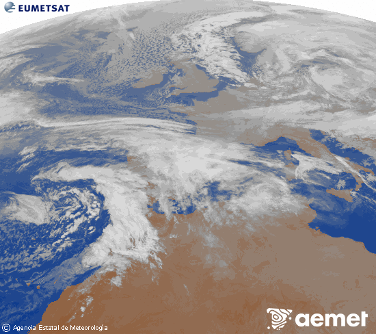 Imaxe da zona de Europa e Norte de �frica da canle infravermella do sat�lite Meteosat operacional en 0�N 0�W, procesada para darlle cor.&nbsp;venres, 2 xaneiro  2026 20:00