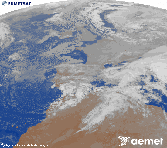 Imaxe da zona de Europa e Norte de �frica da canle infravermella do sat�lite Meteosat operacional en 0�N 0�W, procesada para darlle cor.&nbsp;domingo, 4 xaneiro  2026 07:00