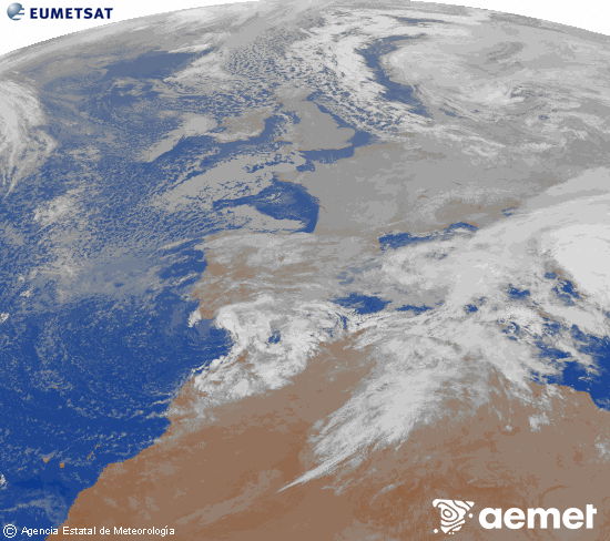 Imaxe da zona de Europa e Norte de �frica da canle infravermella do sat�lite Meteosat operacional en 0�N 0�W, procesada para darlle cor.&nbsp;domingo, 4 xaneiro  2026 08:00