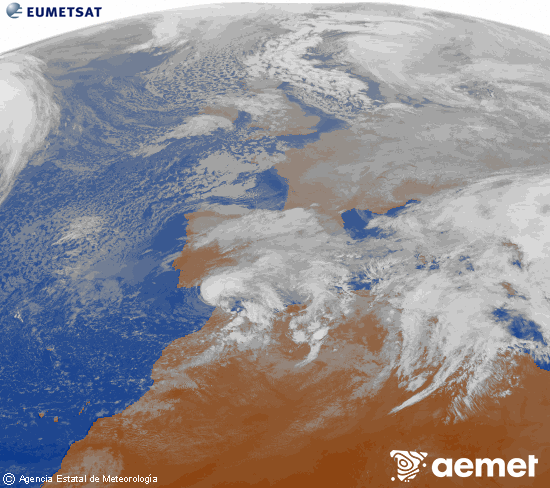 Imaxe da zona de Europa e Norte de �frica da canle infravermella do sat�lite Meteosat operacional en 0�N 0�W, procesada para darlle cor.&nbsp;domingo, 4 xaneiro  2026 16:00
