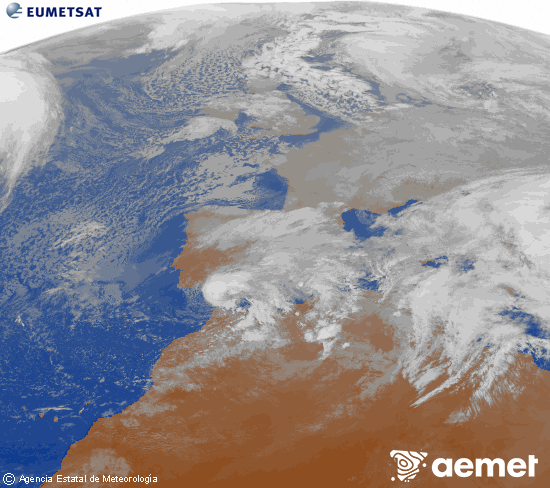 Imaxe da zona de Europa e Norte de �frica da canle infravermella do sat�lite Meteosat operacional en 0�N 0�W, procesada para darlle cor.&nbsp;domingo, 4 xaneiro  2026 17:00