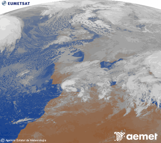 Imaxe da zona de Europa e Norte de �frica da canle infravermella do sat�lite Meteosat operacional en 0�N 0�W, procesada para darlle cor.&nbsp;domingo, 4 xaneiro  2026 20:00