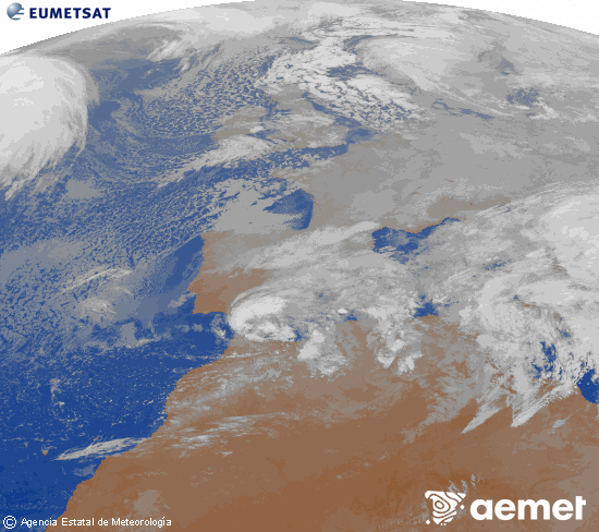 Imaxe da zona de Europa e Norte de �frica da canle infravermella do sat�lite Meteosat operacional en 0�N 0�W, procesada para darlle cor.&nbsp;domingo, 4 xaneiro  2026 21:00