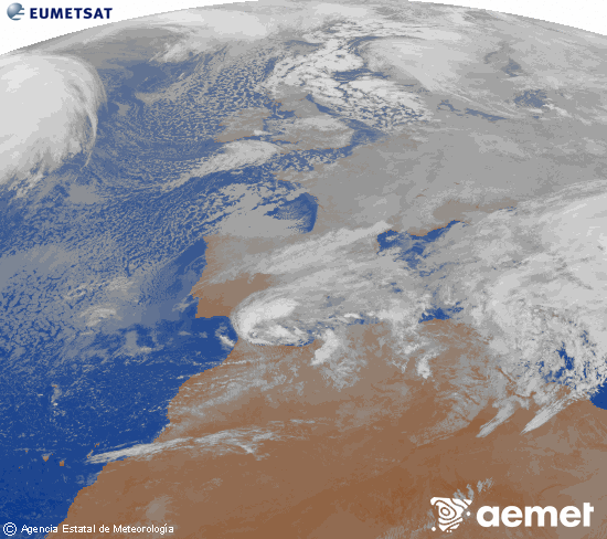 Imaxe da zona de Europa e Norte de �frica da canle infravermella do sat�lite Meteosat operacional en 0�N 0�W, procesada para darlle cor.&nbsp;domingo, 4 xaneiro  2026 22:00