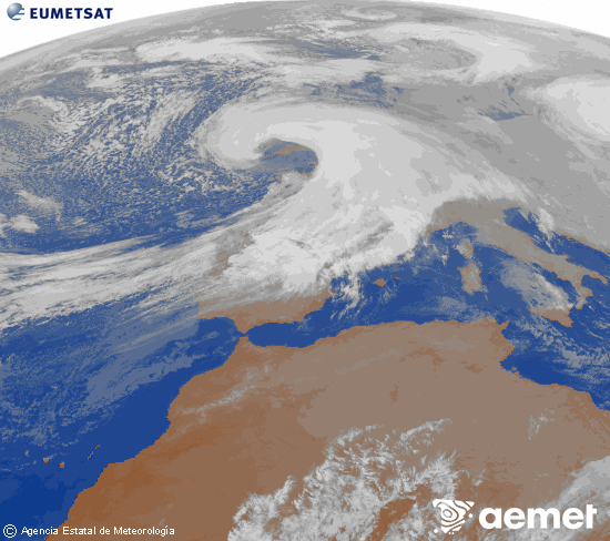 Imaxe da zona de Europa e Norte de �frica da canle infravermella do sat�lite Meteosat operacional en 0�N 0�W, procesada para darlle cor.&nbsp;xoves, 8 xaneiro  2026 18:00