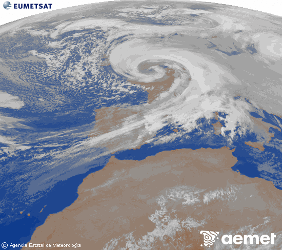 Imaxe da zona de Europa e Norte de �frica da canle infravermella do sat�lite Meteosat operacional en 0�N 0�W, procesada para darlle cor.&nbsp;venres, 9 xaneiro  2026 00:00