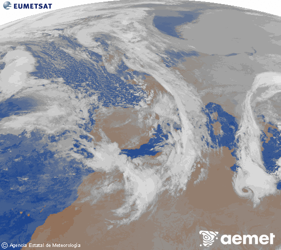 Imagen de la zona de Europa y Norte de �frica del canal infrarrojo del sat�lite Meteosat operacional en 0�N 0�W, procesada para darle color.&nbsp;osteguna, 2026ko urtarrilak 22, ordua: 06:00