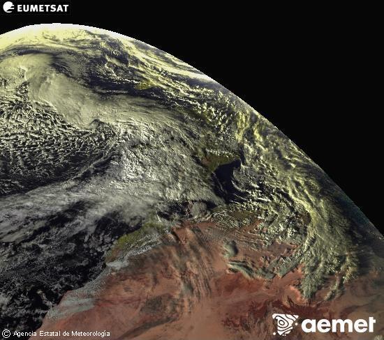 Esta imagen se genera utilizando informaci�n de los canales visibles del sat�lite METEOSAT perteneciente a la segunda generaci�n de sat�lites Meteosat (MSG). Por ese motivo, s�lo hay informaci�n en la zona iluminada por el sol. Adem�s, los canales han sido normalizados para que el brillo no dependa de la posici�n del sol.&nbsp;jeudi, 22 janvier  2026 17:00