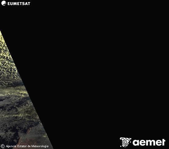 Esta imagen se genera utilizando informaci�n de los canales visibles del sat�lite METEOSAT perteneciente a la segunda generaci�n de sat�lites Meteosat (MSG). Por ese motivo, s�lo hay informaci�n en la zona iluminada por el sol. Adem�s, los canales han sido normalizados para que el brillo no dependa de la posici�n del sol.&nbsp;jeudi, 22 janvier  2026 19:00