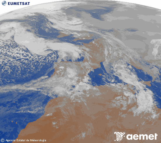 Imaxe da zona de Europa e Norte de �frica da canle infravermella do sat�lite Meteosat operacional en 0�N 0�W, procesada para darlle cor.&nbsp;xoves, 22 xaneiro  2026 20:00