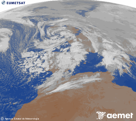 Imatge de la zona d'Europa i Nord d'�frica del canal infraroig del sat�l�lit Meteosat operacional en 0�N 0�W, processada per a donar-li color.&nbsp;dissabte, 24 de gener  2026 00:00