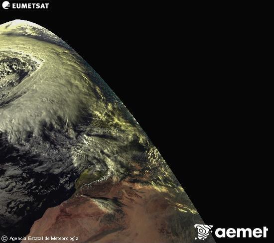 Aquesta imatge es genera utilitzant informaci� dels canals visibles del sat�l�lit METEOSAT, que pertany a la segona generaci� de sat�l�lits Meteosat (MSG). Per aquest motiu, nom�s hi ha informaci� en la zona il�luminada pel sol. A m�s, els canals han sigut normalitzats perqu� la lluentor no depenga de la posici� del sol.&nbsp;diumenge, 25 de gener  2026 18:00