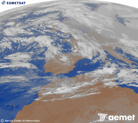 Imagen de la zona de Europa y Norte de �frica del canal infrarrojo del sat�lite Meteosat operacional en 0�N 0�W, procesada para darle color.&nbsp;Friday, 30 January  2026 04:00