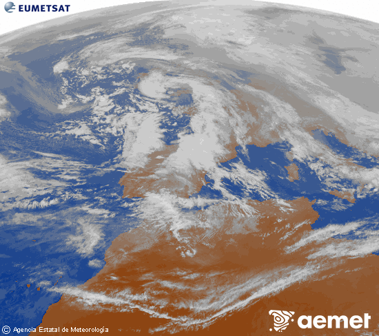 Imagen de la zona de Europa y Norte de �frica del canal infrarrojo del sat�lite Meteosat operacional en 0�N 0�W, procesada para darle color.&nbsp;Friday, 30 January  2026 17:00