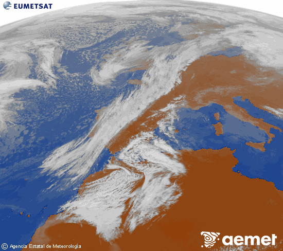 Imaxe da zona de Europa e Norte de �frica da canle infravermella do sat�lite Meteosat operacional en 0�N 0�W, procesada para darlle cor.&nbsp;venres, 27 febreiro  2026 15:00