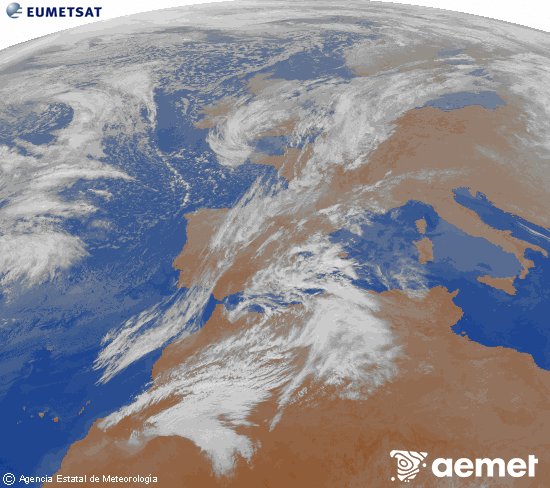 Imaxe da zona de Europa e Norte de �frica da canle infravermella do sat�lite Meteosat operacional en 0�N 0�W, procesada para darlle cor.&nbsp;venres, 27 febreiro  2026 21:00