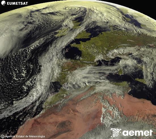 Esta imagen se genera utilizando informaci�n de los canales visibles del sat�lite METEOSAT perteneciente a la segunda generaci�n de sat�lites Meteosat (MSG). Por ese motivo, s�lo hay informaci�n en la zona iluminada por el sol. Adem�s, los canales han sido normalizados para que el brillo no dependa de la posici�n del sol.&nbsp;dilluns, 2 de mar�  2026 16:00