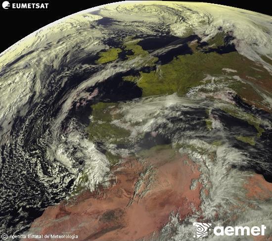 Esta imagen se genera utilizando informaci�n de los canales visibles del sat�lite METEOSAT perteneciente a la segunda generaci�n de sat�lites Meteosat (MSG). Por ese motivo, s�lo hay informaci�n en la zona iluminada por el sol. Adem�s, los canales han sido normalizados para que el brillo no dependa de la posici�n del sol.&nbsp;dimarts, 3 de mar�  2026 10:00