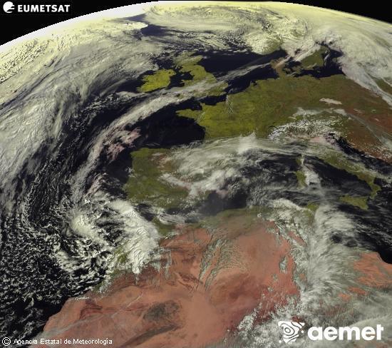 Esta imagen se genera utilizando informaci�n de los canales visibles del sat�lite METEOSAT perteneciente a la segunda generaci�n de sat�lites Meteosat (MSG). Por ese motivo, s�lo hay informaci�n en la zona iluminada por el sol. Adem�s, los canales han sido normalizados para que el brillo no dependa de la posici�n del sol.&nbsp;dimarts, 3 de mar�  2026 11:00