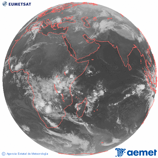 Oc�ano �ndico. Imagen global del canal infrarrojo (10.8&mu;m) de Meteosat, perteneciente a la serie MSG (Meteosat Segunda Generaci�n) y situado en 41.5° E.&nbsp;osteguna, 2026ko martxoak 05, ordua: 01:00