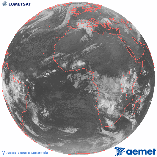 Imagen global del canal infrarrojo (10.8 &mu;m) del sat�lite Meteosat, perteneciente a la serie MSG (Meteosat Segunda Generaci�n) y situado en 0�N 0�E.&nbsp;osteguna, 2026ko martxoak 05, ordua: 04:00