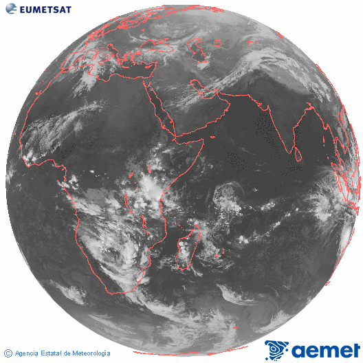 Oc�ano �ndico. Imagen global del canal infrarrojo (10.8&mu;m) de Meteosat, perteneciente a la serie MSG (Meteosat Segunda Generaci�n) y situado en 41.5° E.&nbsp;osteguna, 2026ko martxoak 05, ordua: 19:00