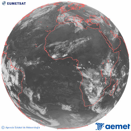 Imagen global del canal infrarrojo (10.8 &mu;m) del sat�lite Meteosat, perteneciente a la serie MSG (Meteosat Segunda Generaci�n) y situado en 0�N 0�E.&nbsp;osteguna, 2026ko martxoak 05, ordua: 22:00