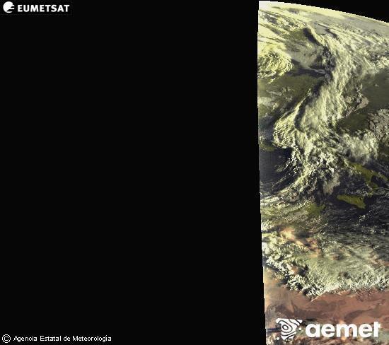 Esta imagen se genera utilizando informaci�n de los canales visibles del sat�lite METEOSAT perteneciente a la segunda generaci�n de sat�lites Meteosat (MSG). Por ese motivo, s�lo hay informaci�n en la zona iluminada por el sol. Adem�s, los canales han sido normalizados para que el brillo no dependa de la posici�n del sol.&nbsp;jeudi, 12 mars  2026 07:00